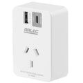 Arlec Power Adapter - Rapid Charging USB A & C PD20W - 2 Ports - White - Compact Design - SuperSaverAU - view 3