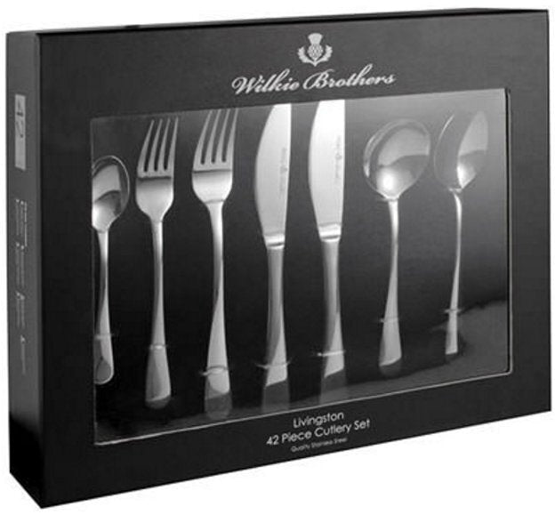Wilkie Brothers Livingstone 42 Piece Cutlery Set - 18/0 Stainless Steel - Silver Finish - 99709