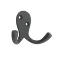 Zenith Double Robe Hook - 30mm Solid Brass - Matte Black - Durable Design - SuperSaverAU - view 1