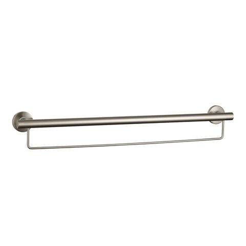 Evekare 900mm Towel Rail with Grab Rail - Brushed Nickel - 250kg Support - SuperSaverAU - view 1