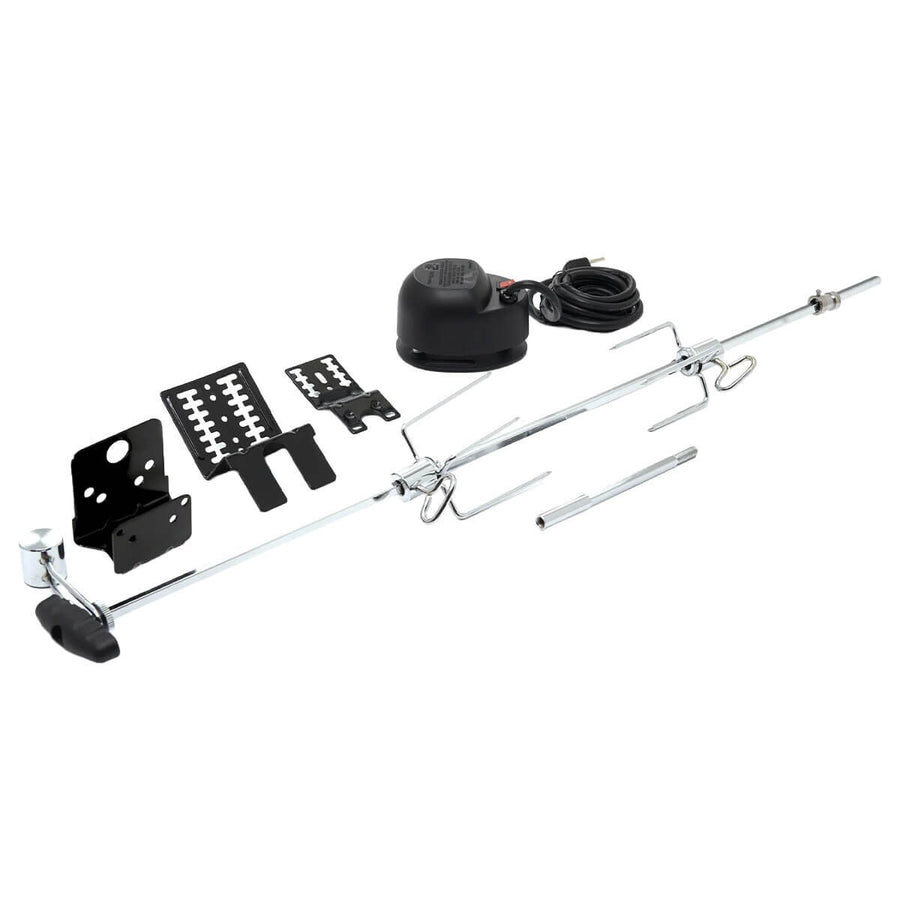 Broil King Deluxe Universal Rotisserie Kit - Motor, Spit Rod and Spit Forks, Stainless Steel - 66009