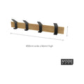 Mode 4 Black Bamboo Board Hat and Coat Rack - 4 Sliding Hooks - 450mm - SuperSaverAU - view 4