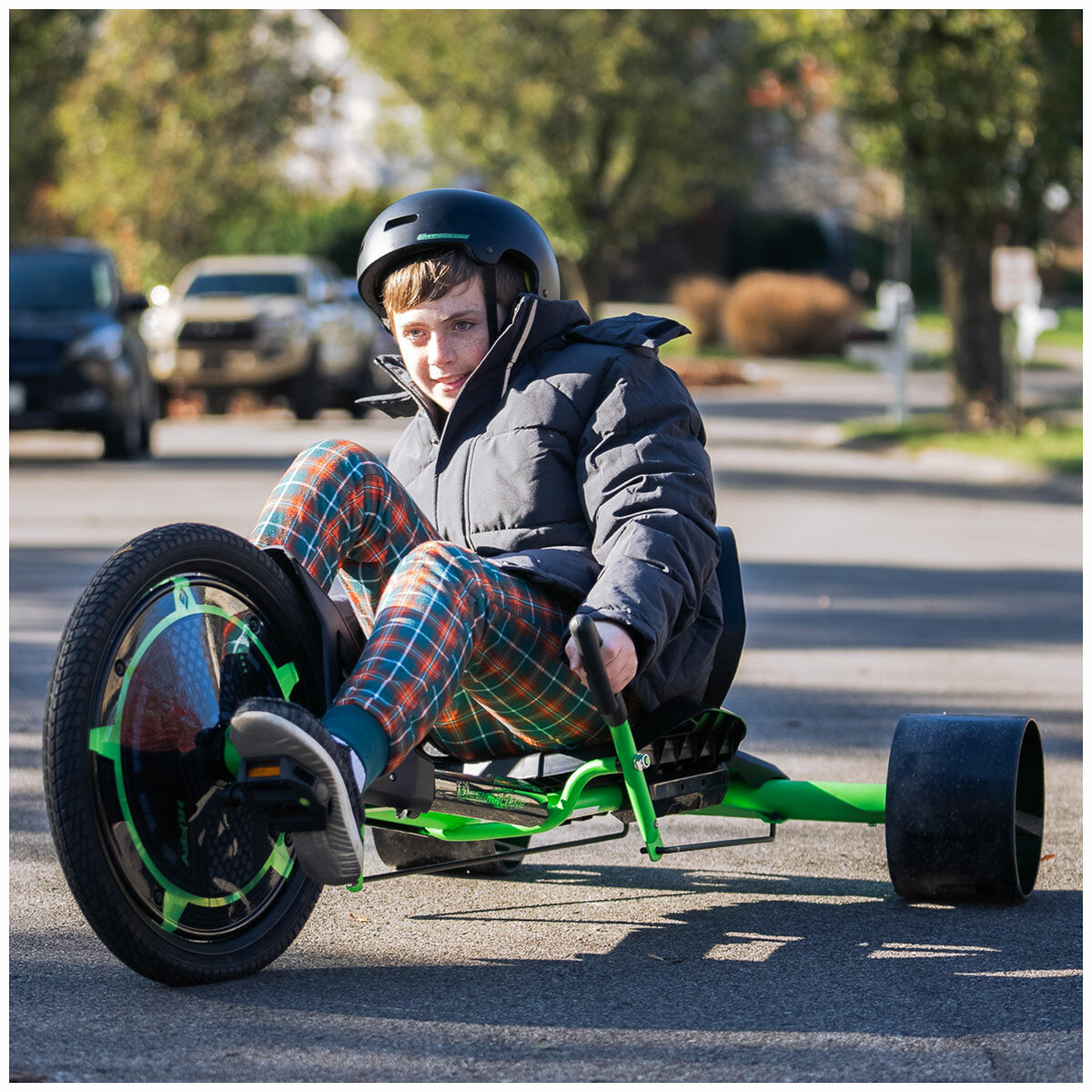 Huffy Green Machine Drift Trike Sturdy Outdoor Kids Ride On Toy