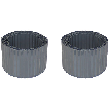 Greenlife Metal Garden Edging Roll 2 x 6M x 150mm Slate Grey