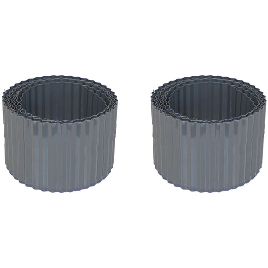 Greenlife Metal Garden Edging Roll 2 x 6M x 150mm Slate Grey