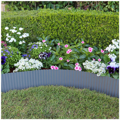 Greenlife Metal Garden Edging Roll 2 x 6M x 150mm Slate Grey