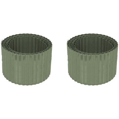 Greenlife Metal Garden Edging Roll 2 x 6M x 150mm Eucalyptus