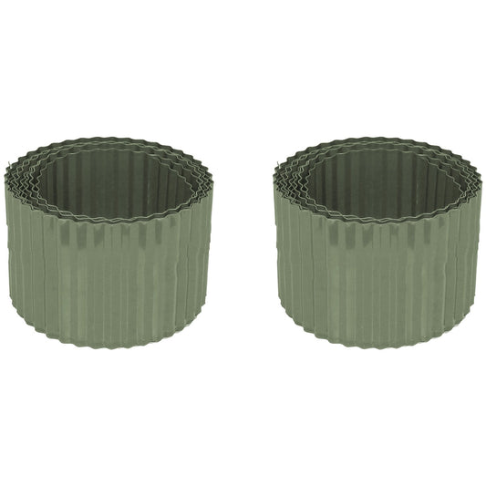 Greenlife Metal Garden Edging Roll 2 x 6M x 150mm Eucalyptus