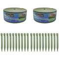 Greenlife Plastic Garden Edging 2 x 1000 x 7.5cm With 20 Pegs Eucalyptus - SuperSaverAU - view 1