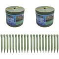 Greenlife Plastic Garden Edging 2 x (1000 x 15cm) With 20 Pegs Eucalyptus - SuperSaverAU - view 1