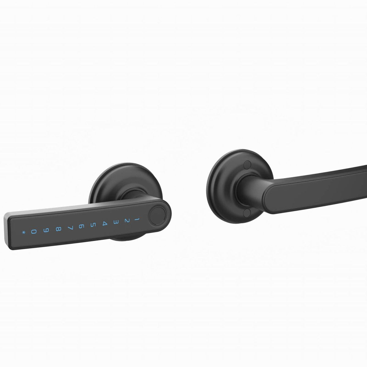 Gainsborough Graphite Mode Smart Lever Lock - RFID, Fingerprint, Keypad - 90mm x 195mm - Secure Access - SuperSaverAU - view 3