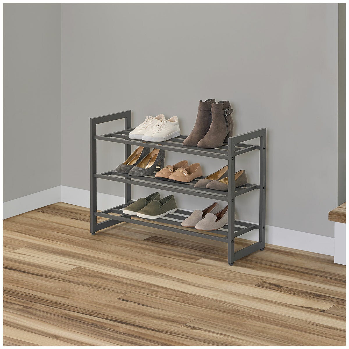 Neatfreak Heavy Duty Metal Shoe Storage Rack 3 Tier Stackable 12 Pairs C05055P064 — image 6
