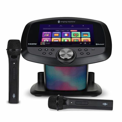 Wi-Fi Karaoke Machine with Built-In Spotify and YouTube, 23 Voice Effects and Twin Microphones ISM9027