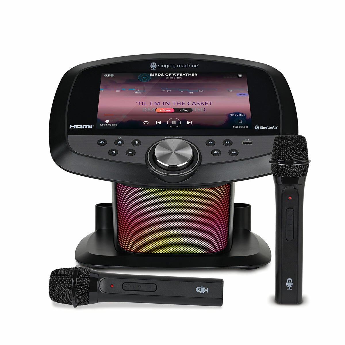 Wi-Fi Karaoke Machine with Built-In Spotify and YouTube, 23 Voice Effects and Twin Microphones ISM9027 — image 2