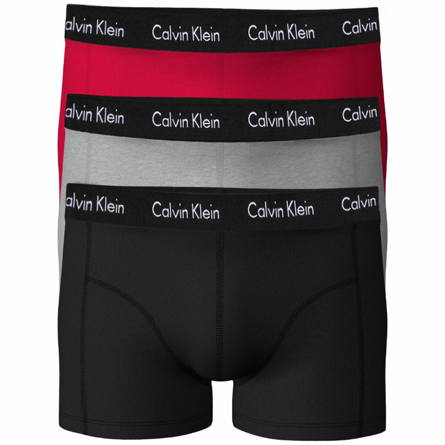 Calvin Klein Medium Cotton Stretch Underwear Trunks 3 Pack Empower And Black