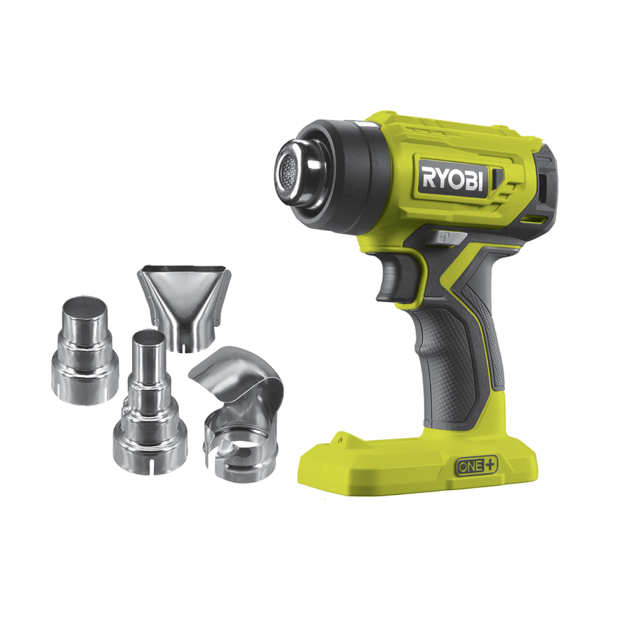 Ryobi 18V ONE+ Heat Gun Skin Only - Compact - 460°C - 4 Nozzles - LED Worklight - SuperSaverAU - view 1