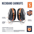 Citeco Neckband Earmuffs - Noise Reduction 27dB - Lightweight - Black - SuperSaverAU - view 2