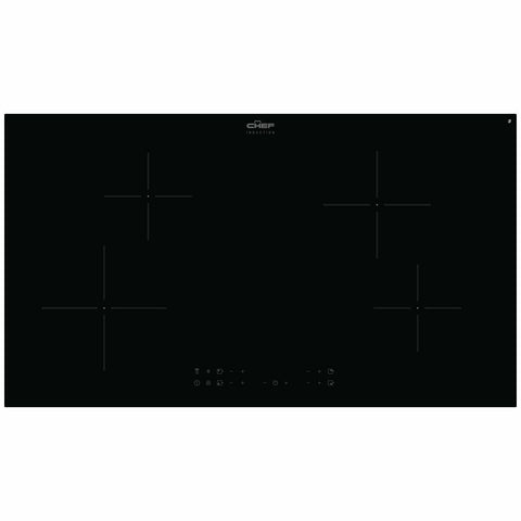 Chef 90cm induction cooktop - four zones, PowerBoost, auto-off safety, 9 power levels - CHI944BB