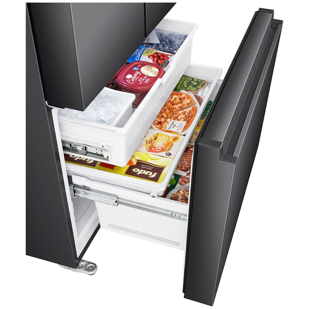 Hisense 634L French Door Fridge - Plumbed Water and Ice, Dark Stainless Steel, Flat Door - HRFD634BW