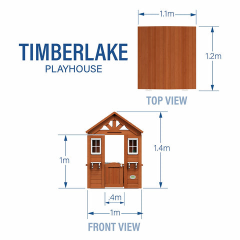 Backyard Discovery Timberlake Cedar Wooden Kids Cubby House