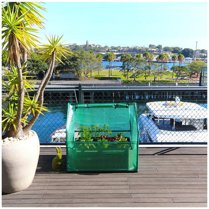 Greenlife Patio Garden Bed With Greenhouse Cover And Base 80 x 50 x 30 cm Charcoal