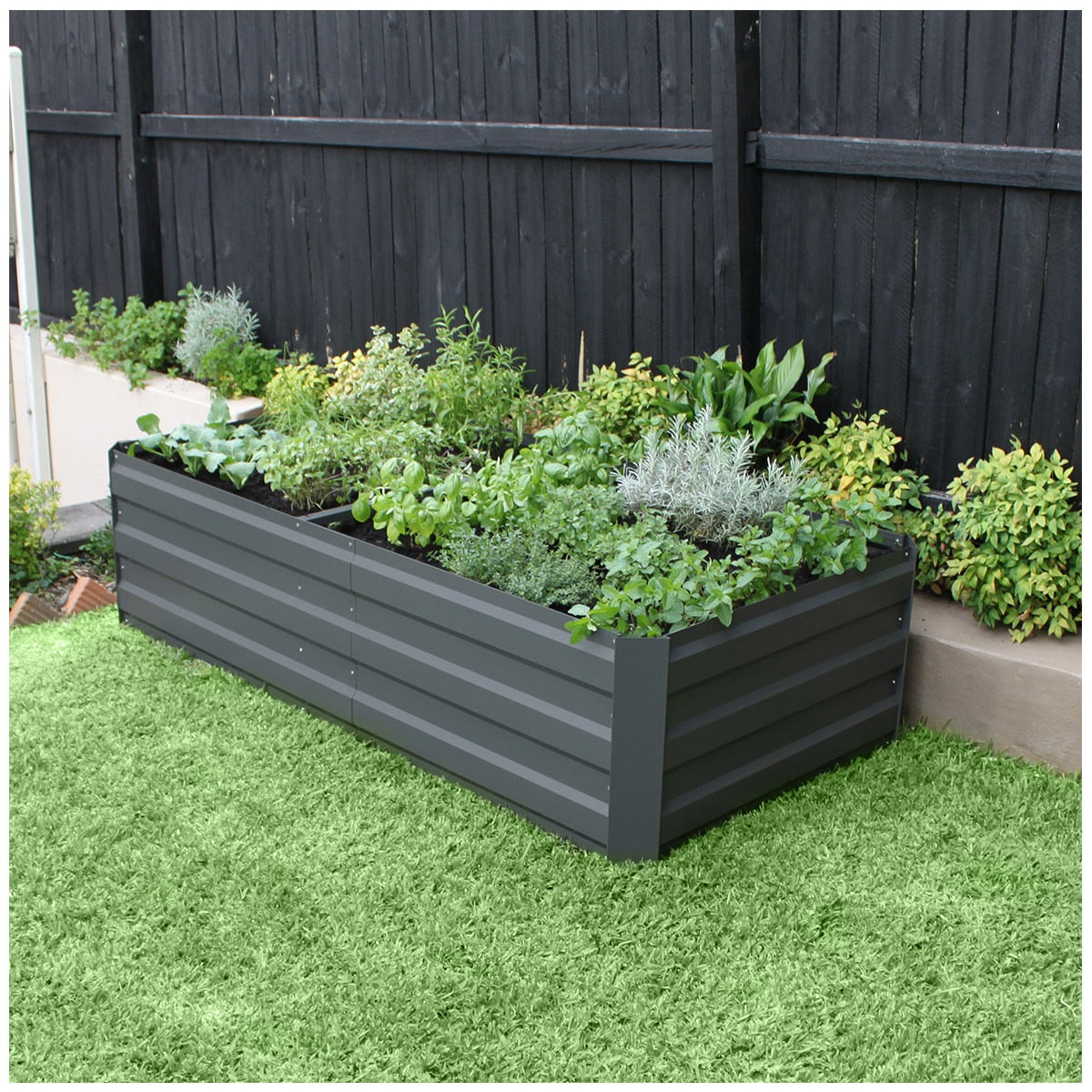 Greenlife Large Garden Bed And Greenhouse Cover 180 x 90 x 45cm Charcoal - SuperSaverAU - view 3