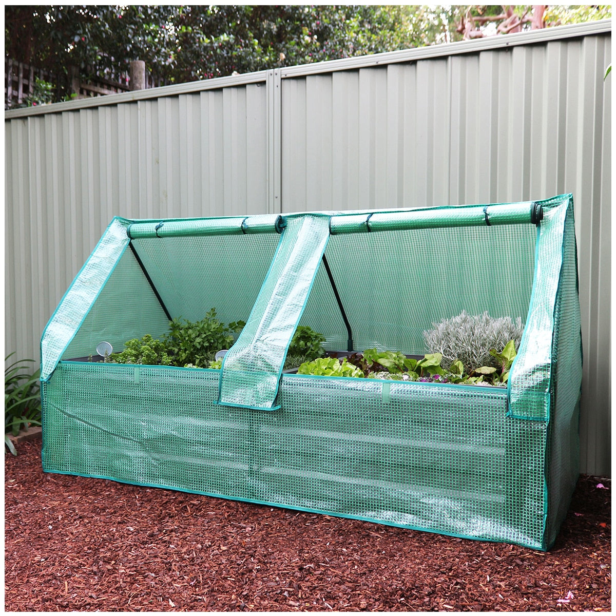 Greenlife Large Garden Bed And Greenhouse Cover 180 x 90 x 45cm Charcoal - SuperSaverAU - view 5
