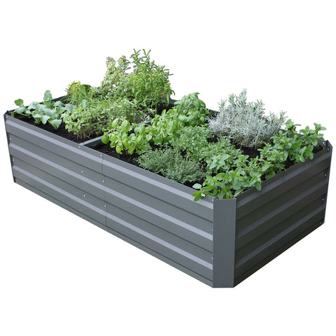 Greenlife Large Garden Bed And Greenhouse Cover 180 x 90 x 45cm Slate Grey - SuperSaverAU - view 2