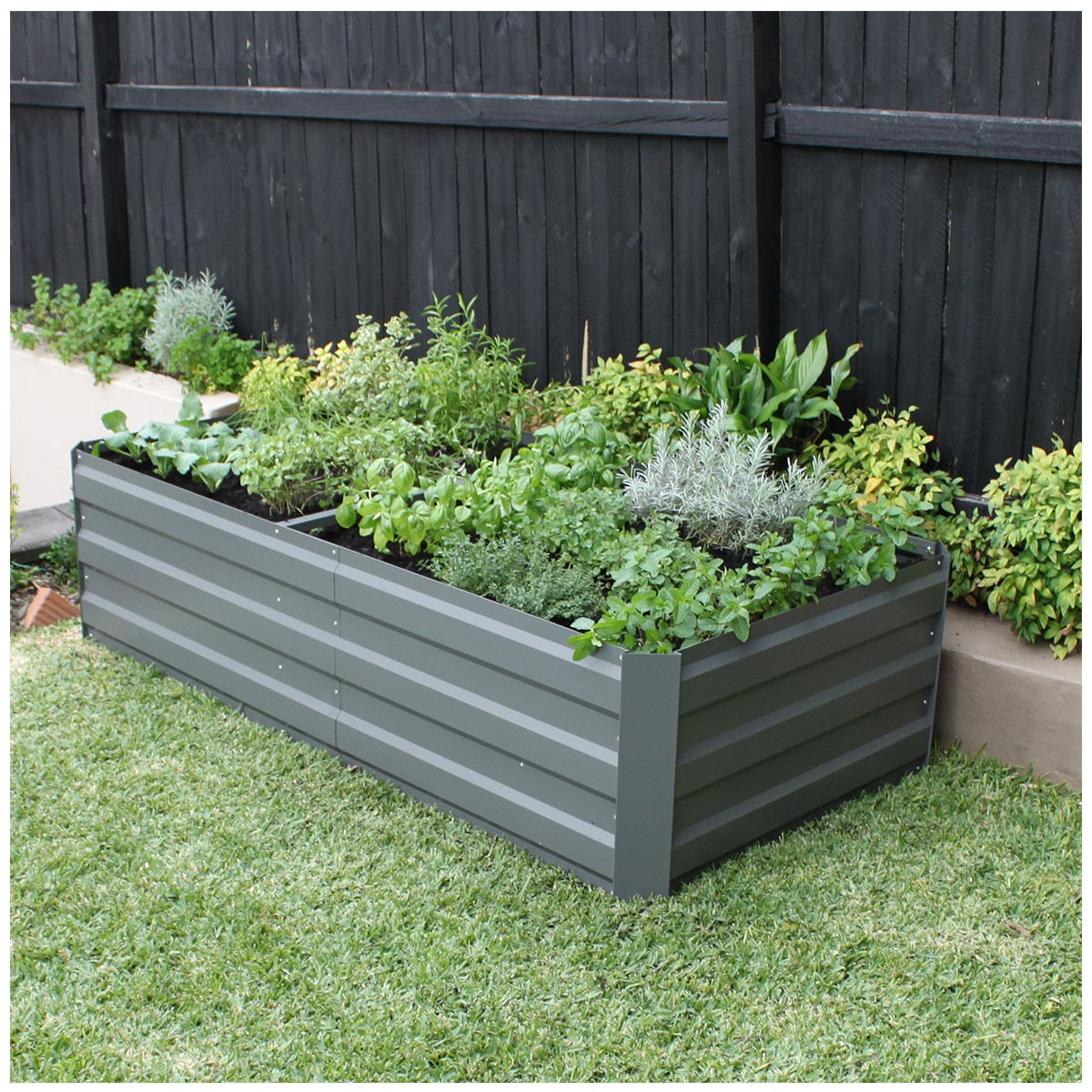 Greenlife Large Garden Bed And Greenhouse Cover 180 x 90 x 45cm Slate Grey - SuperSaverAU - view 3