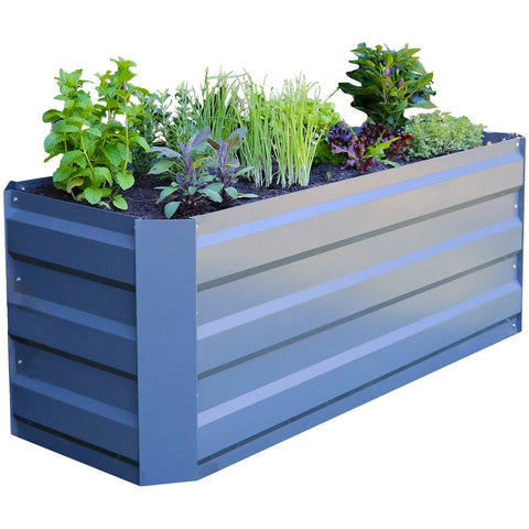 Greenlife Slimline Garden Bed And Greenhouse Cover 120 x 45 x 45cm Slate Grey - SuperSaverAU - view 2