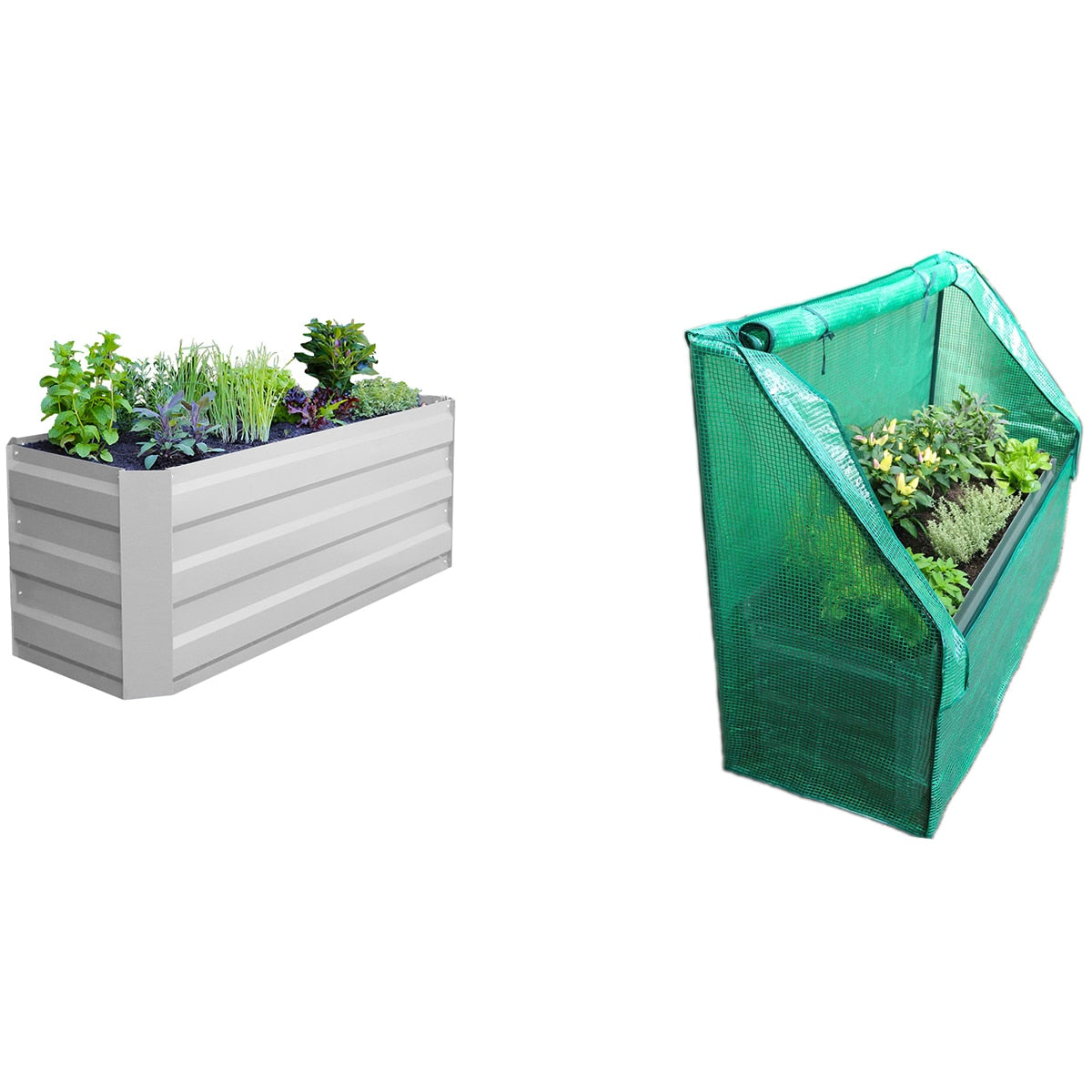 Greenlife Slimline Garden Bed And Greenhouse Cover 120 x 45 x 45cm White - SuperSaverAU - view 1
