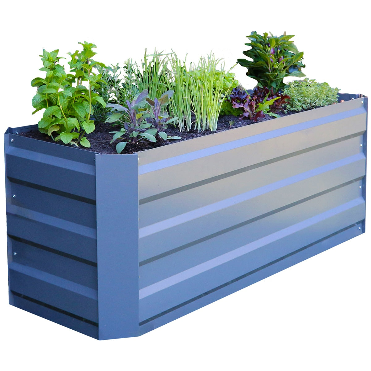 Greenlife Slimline Garden Bed 120 x 45 x 45cm Slate Grey - SuperSaverAU - view 2