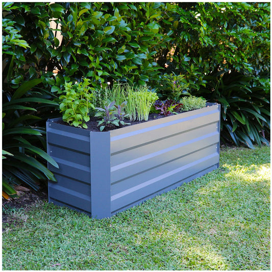 Greenlife Slimline Garden Bed 120 x 45 x 45cm Slate Grey