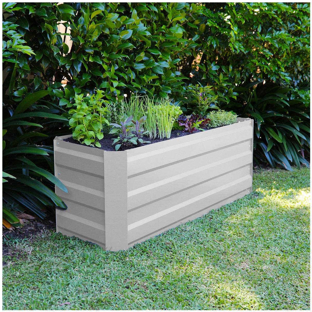 Greenlife Slimline Garden Bed 120 x 45 x 45cm White