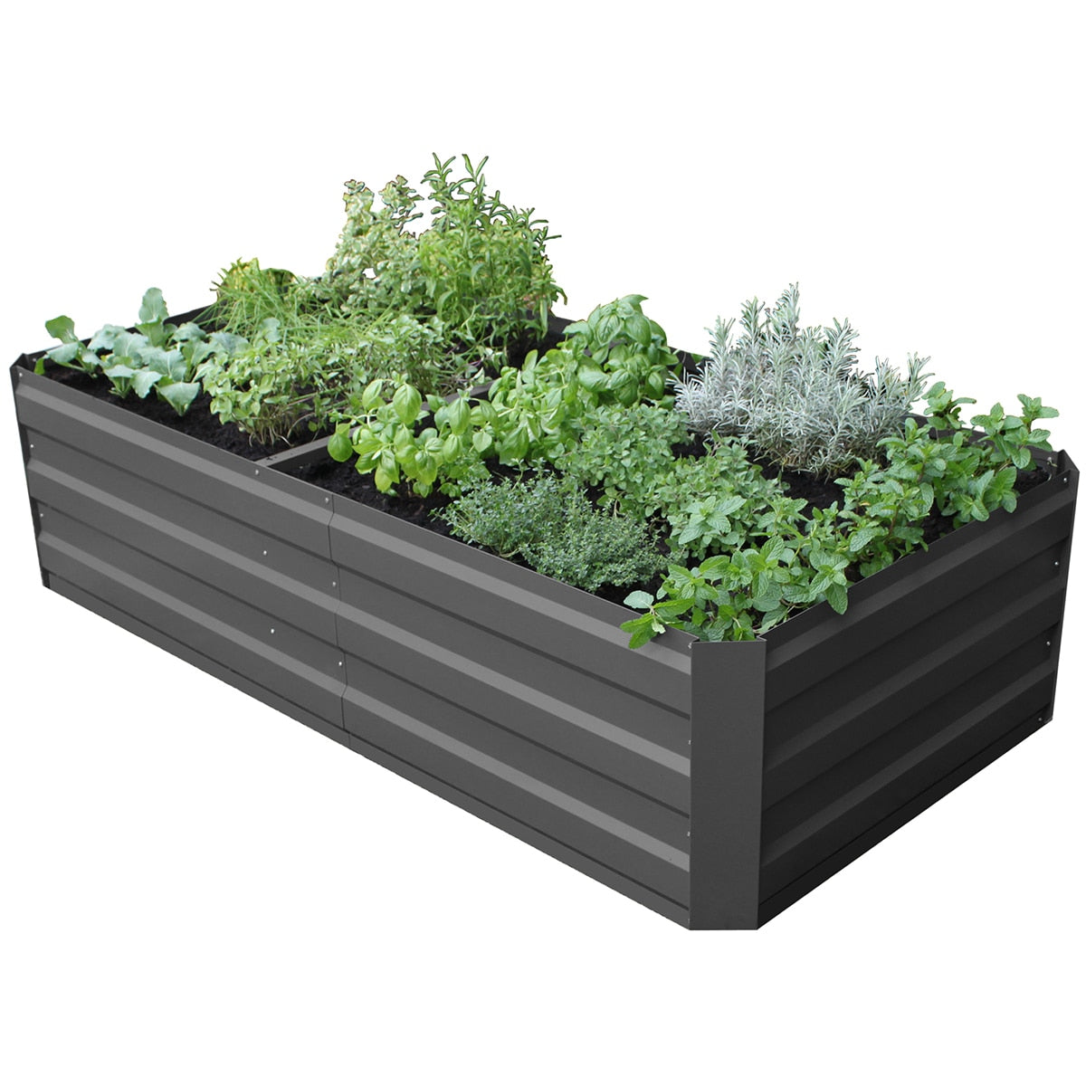 Greenlife Slimline Garden Bed 120 x 45 x 45cm Charcoal