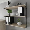 Flexi Storage Home Solutions Single Slot Bracket 250mm Black Steel Shelf Bracket
