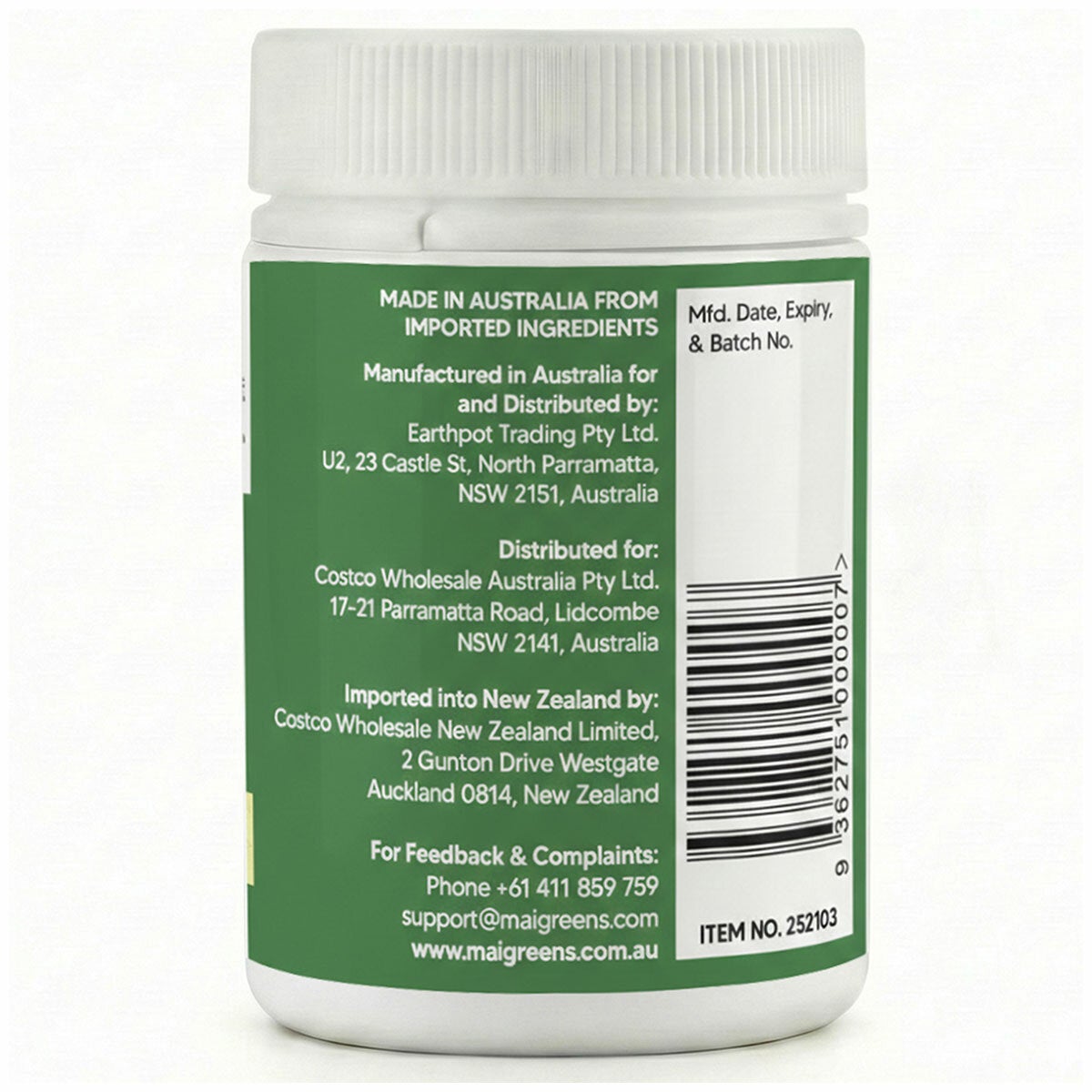 Mai Greens Moringa Leaf Extract Supplement 5000mg 240 Capsules — image 3