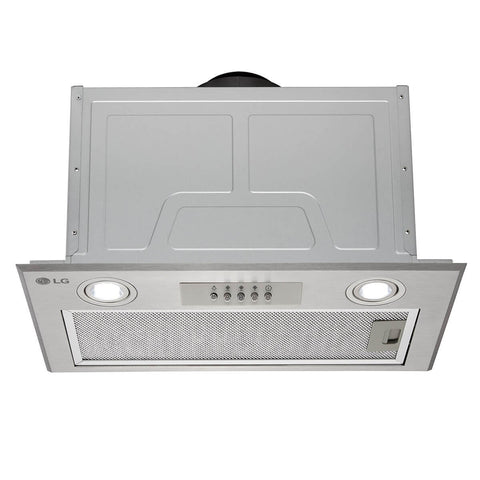 LG 52cm undermount rangehood - 610m³/h extraction, 3 fan speeds, LED lighting, stainless steel - BR605IU1S
