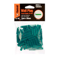 Ramset 7 x 25mm Green Plastic Wall Plugs - 100 Pack