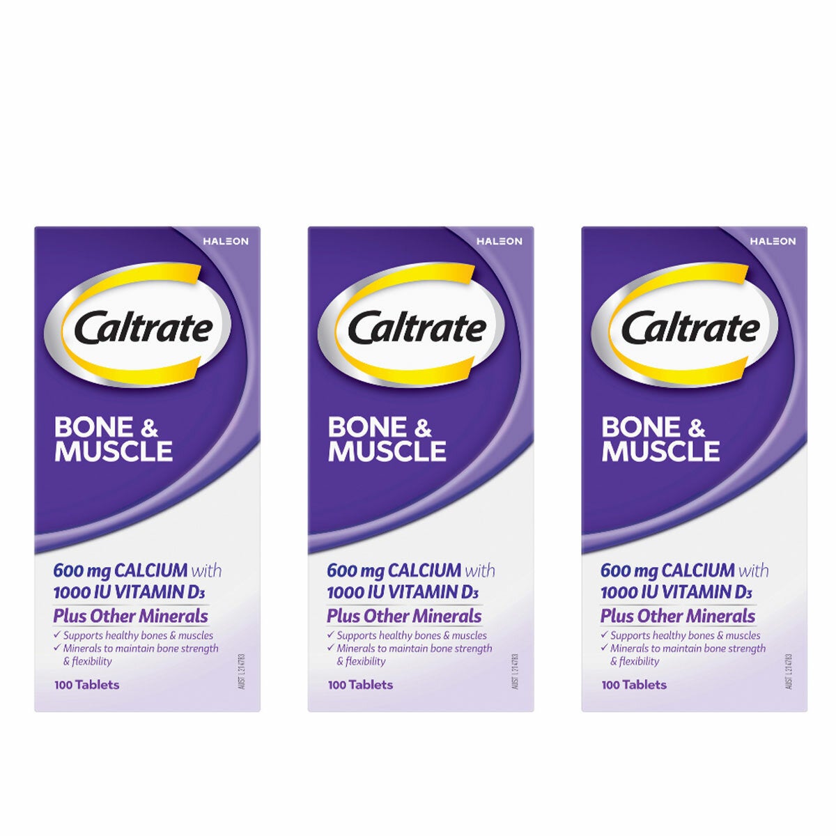 Caltrate Calcium and Vitamin D Tablets 300 Pack Bone and Muscle Support — image 3