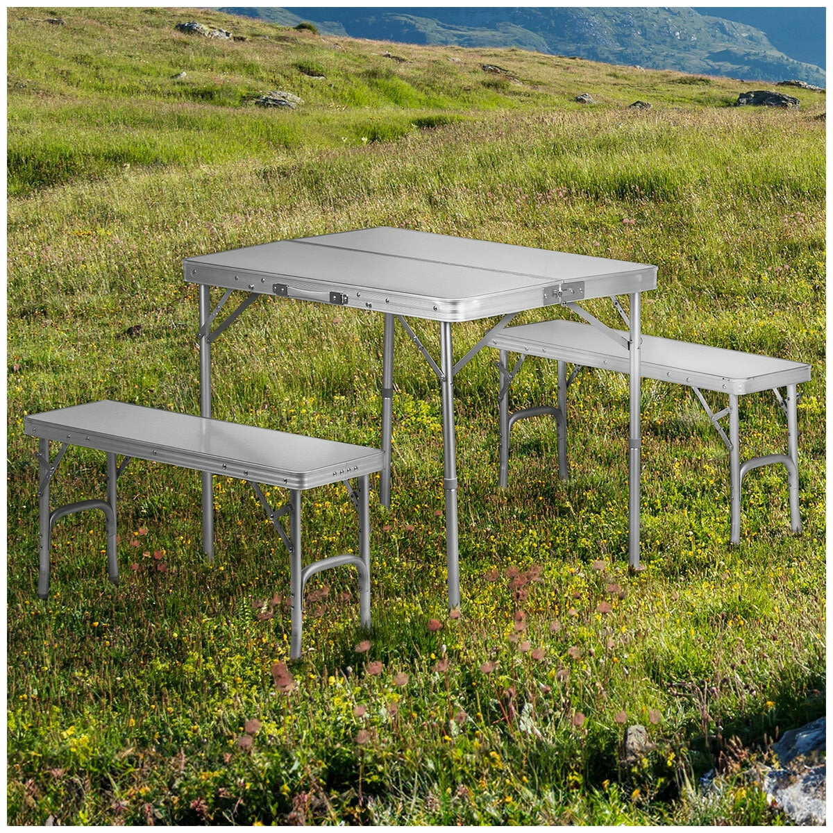 The Timber Ridge Table and Bench Combo
