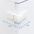 Perma Child Safety Adhesive Corner Drawer Locks - 2 Pack, Self-Locking White