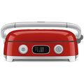Smeg 50s Style Countertop Multifunctional Grill - Red, 2000W, Ceramic Plates, Drip Tray - MGF01RDAU