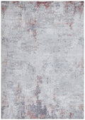 Rug Culture Illusions Large Power Loomed Rug 280x190cm - Silver and Blush Polyester - ILU156BLUSH280X190