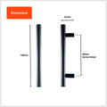 Taskmaster Black Matte Hollow T Handle 4 Pack - 96mm - Steel - SuperSaverAU - view 2