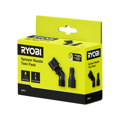 Ryobi Sprayer Nozzle 2 Pack, Cone & Fan Nozzles for Garden Sprayers