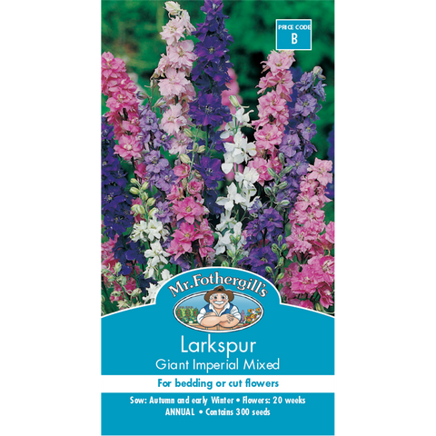 Mr Fothergill's Larkspur Giant Imperial Flower Seeds