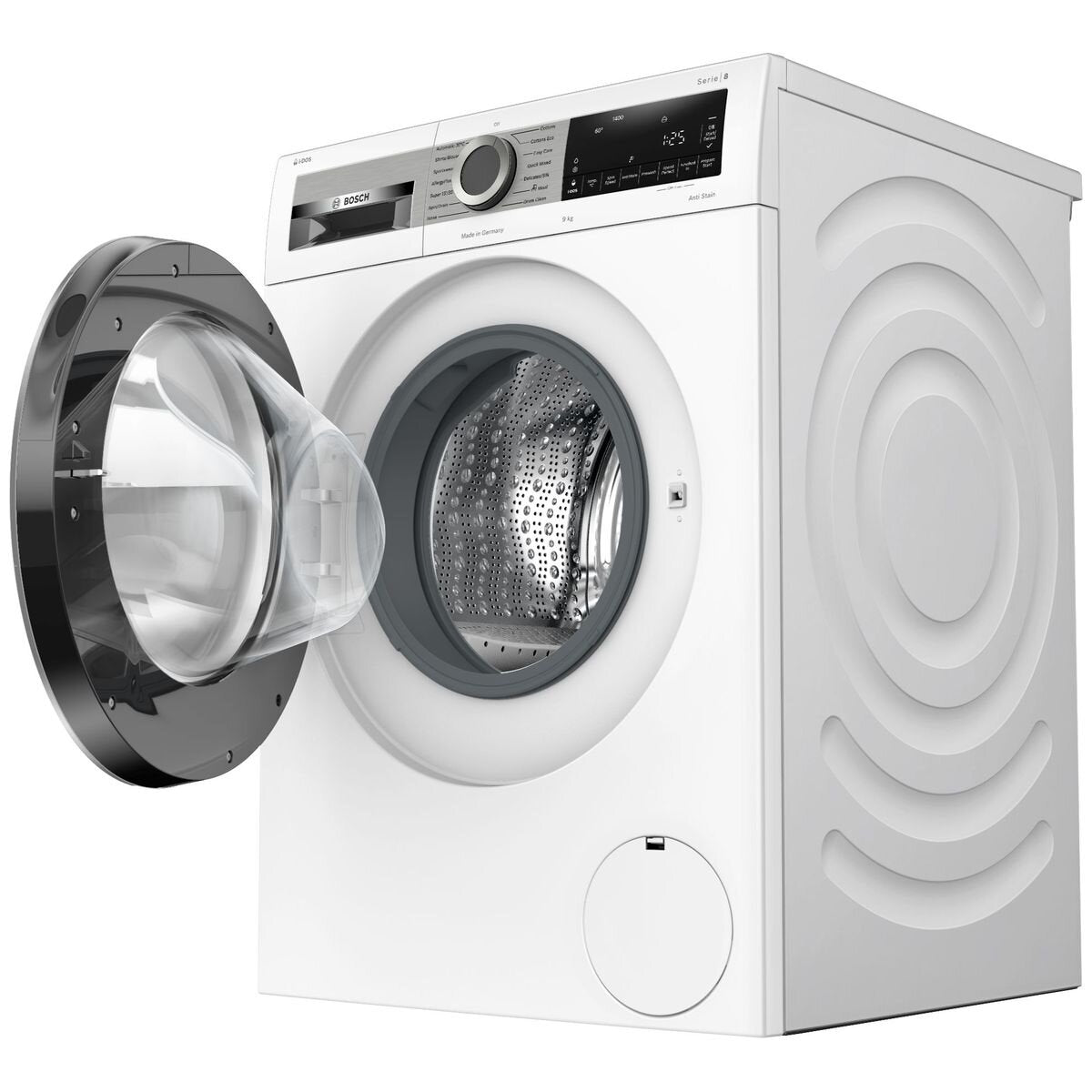 Bosch Series 8 9kg Front Load Washing Machine - i-DOS Automatic Dosing, 5 Star Energy, AntiStain - WGG244A1AU
