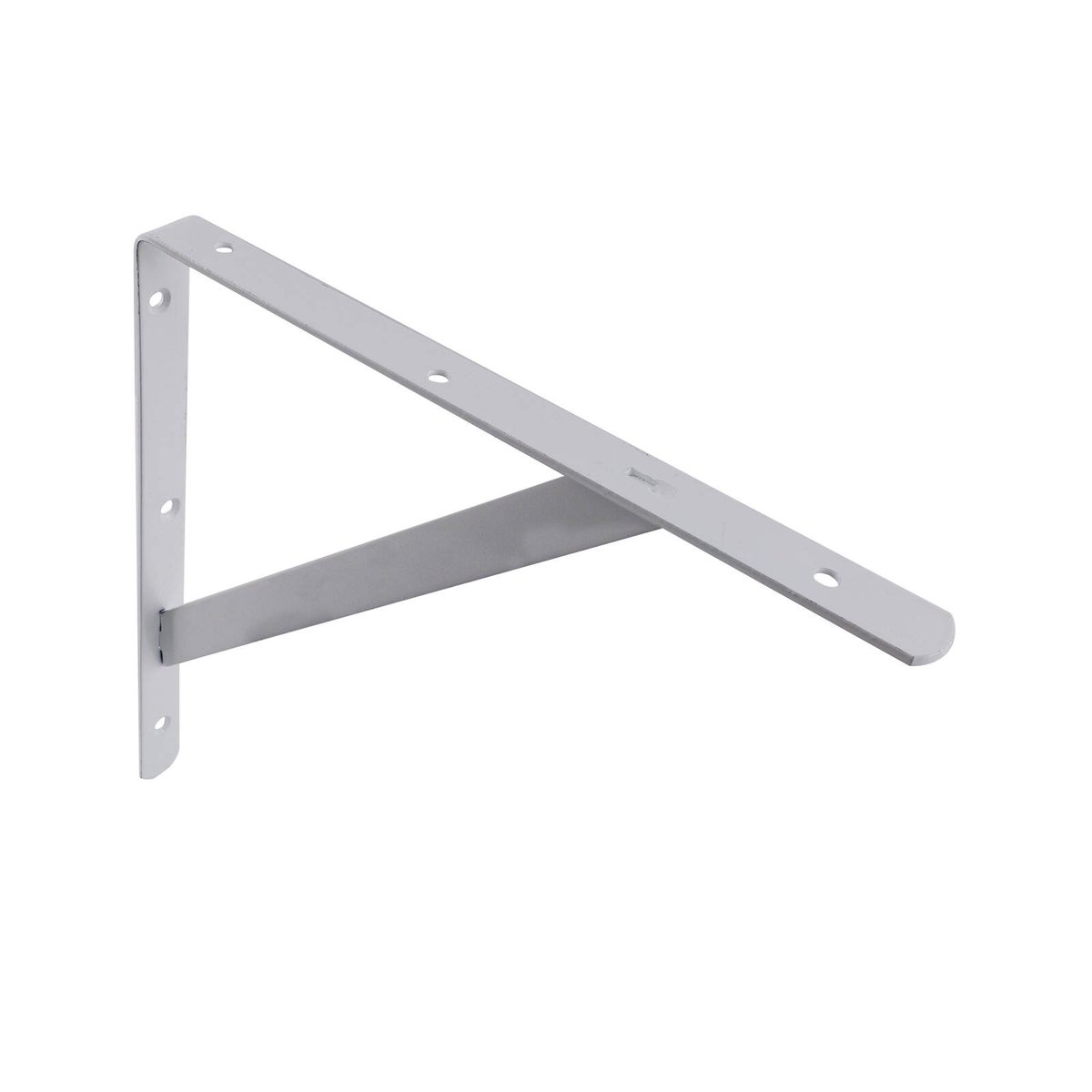Carinya Straight Stayed Bracket 300mm White Steel 125kg Load Capacity - SuperSaverAU - view 1