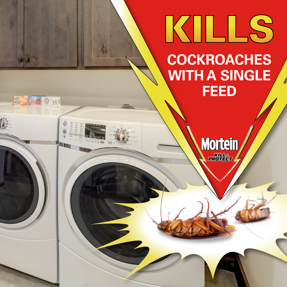 Mortein Kill and Protect Cockroach Baits 12 Pack - 145mm x 218mm - Black - Long-lasting Pest Control - SuperSaverAU - view 3
